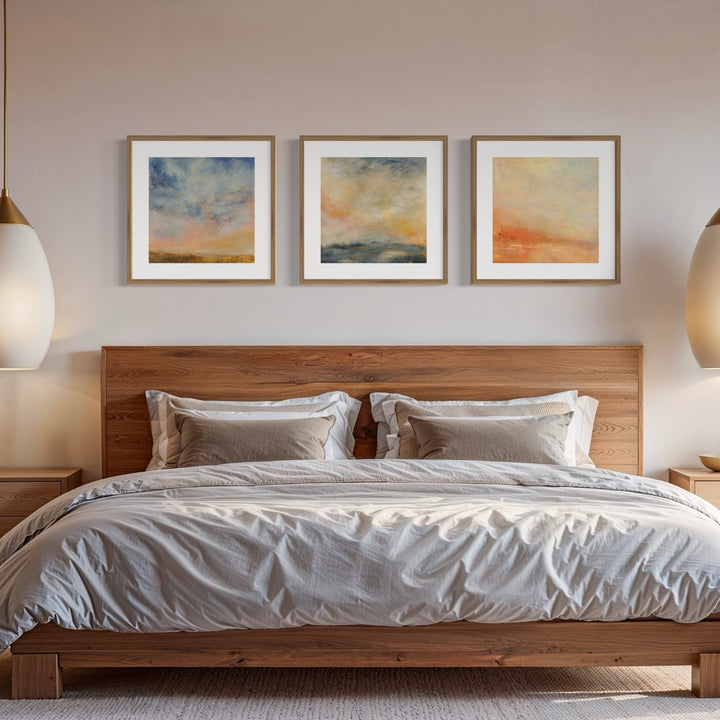 Golden Trio – Set of 3 Square Prints