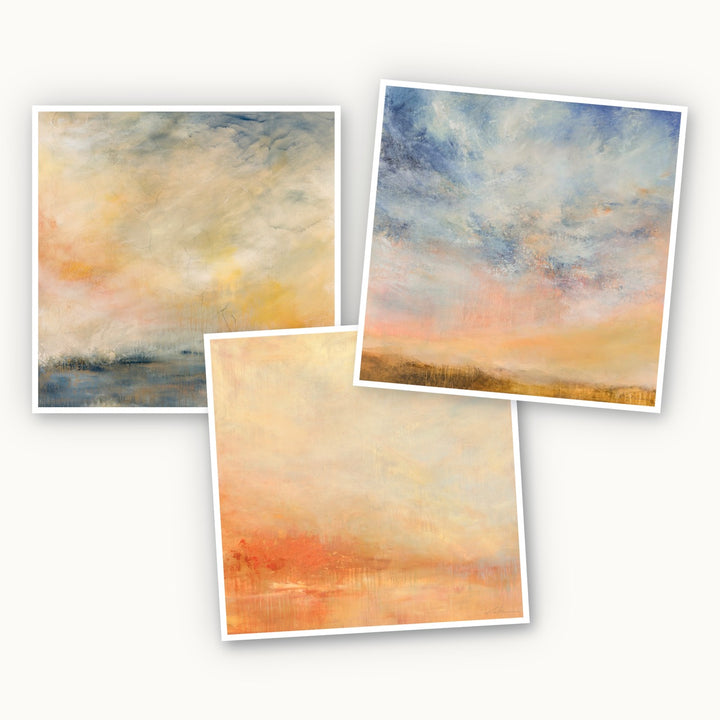 Golden Trio – Set of 3 Square Prints